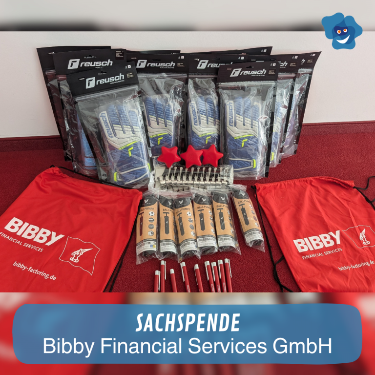 Mehr über den Artikel erfahren Sachspende von Bibby Financial Services GmbH 🧡⚽